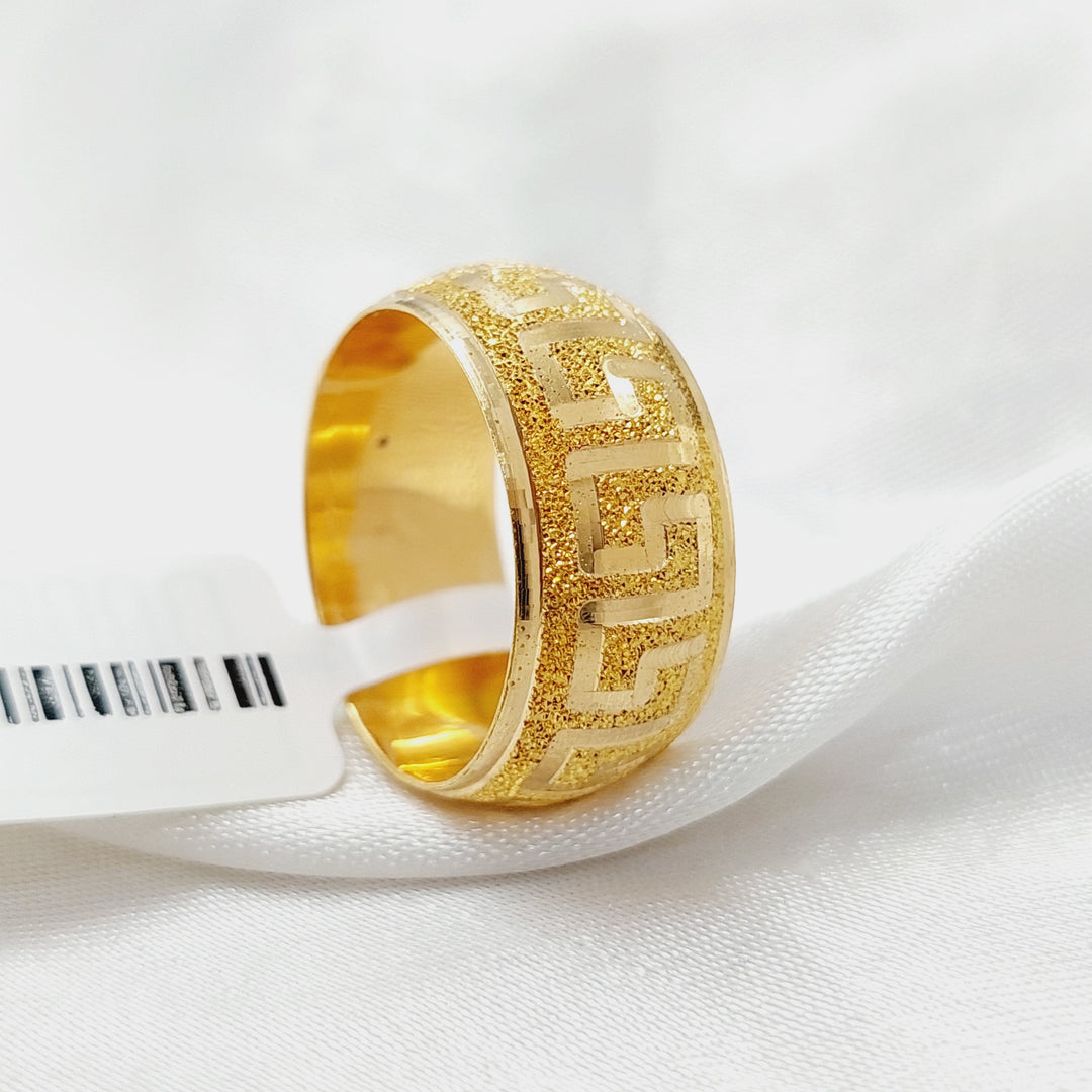 21K Gold Sanded Virna Wedding Ring by Saeed Jewelry - Image 3