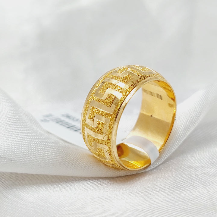Sanded Virna Wedding Ring  Made Of 21K Yellow Gold by Saeed Jewelry-29329