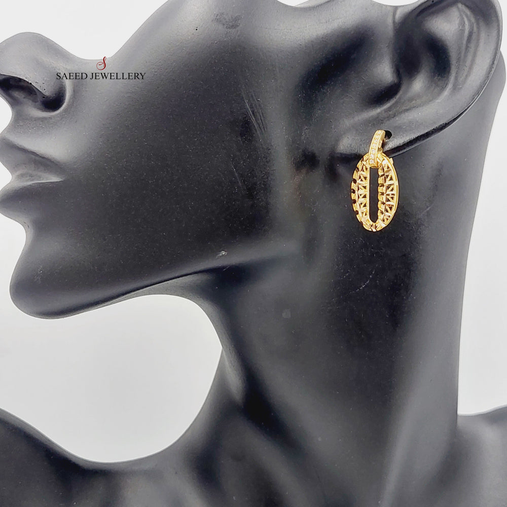 Screw Earrings Made Of 21K Yellow Gold by Saeed Jewelry-28279