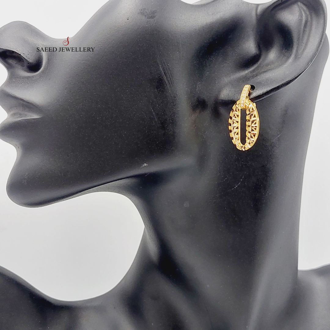 21K Gold Screw Earrings by Saeed Jewelry - Image 6