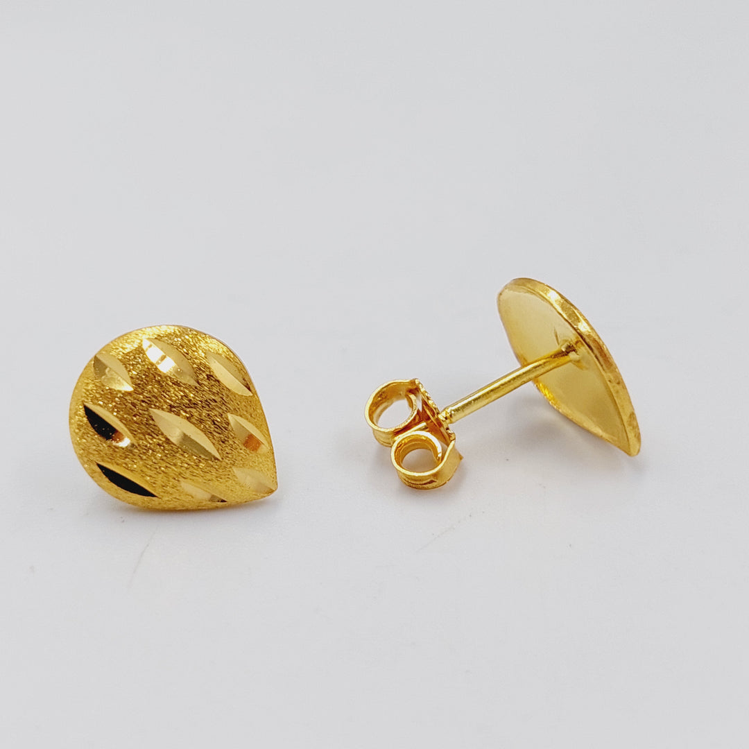 21K Gold Screw Earrings by Saeed Jewelry - Image 6