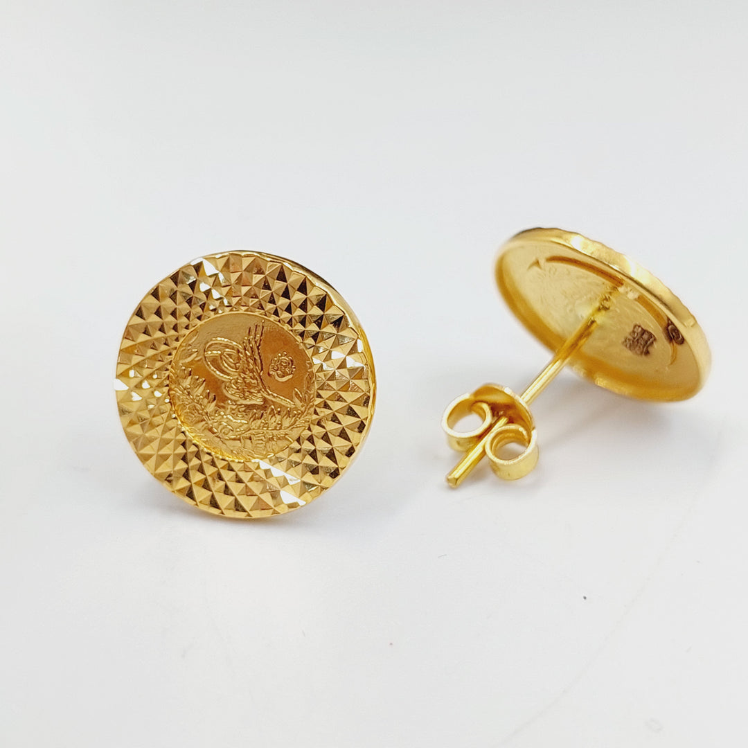 Screw Rashadi Earrings  Made of 21K Yellow Gold by Saeed Jewelry-30804