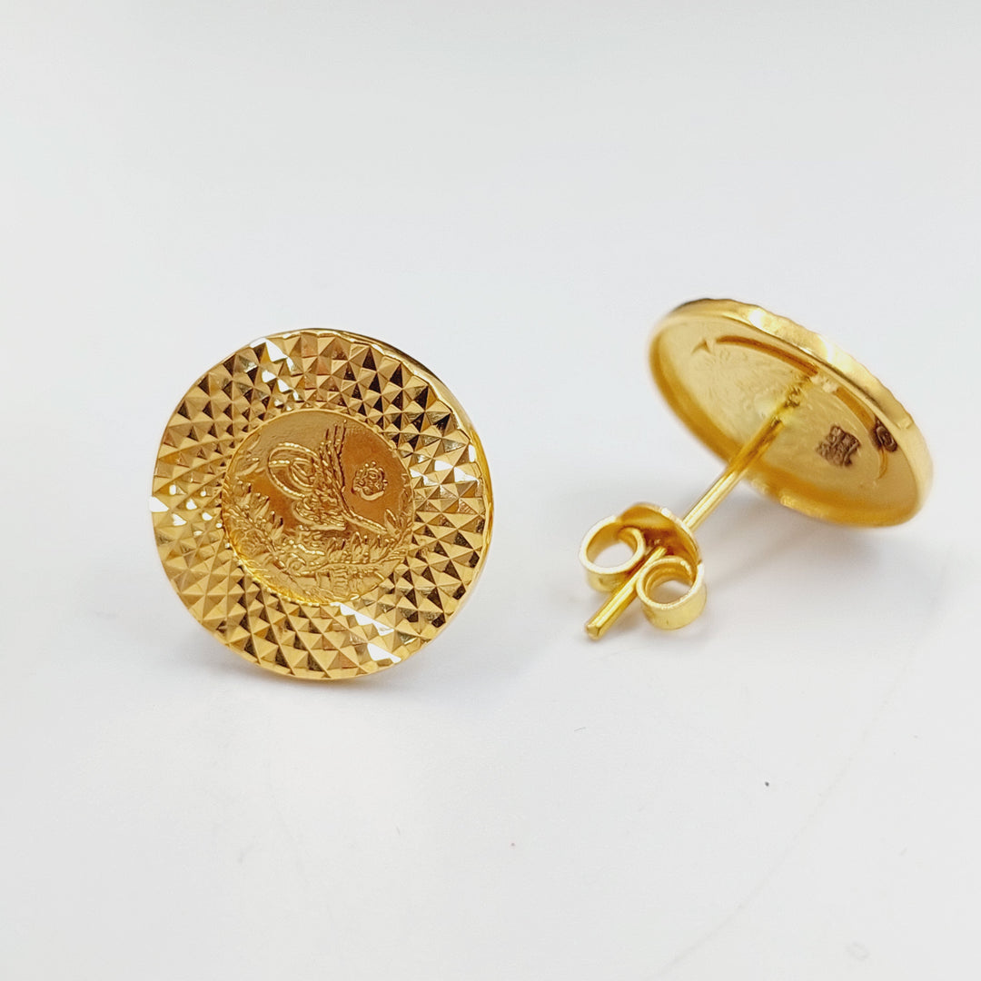 21K Gold Screw Rashadi Earrings by Saeed Jewelry - Image 5