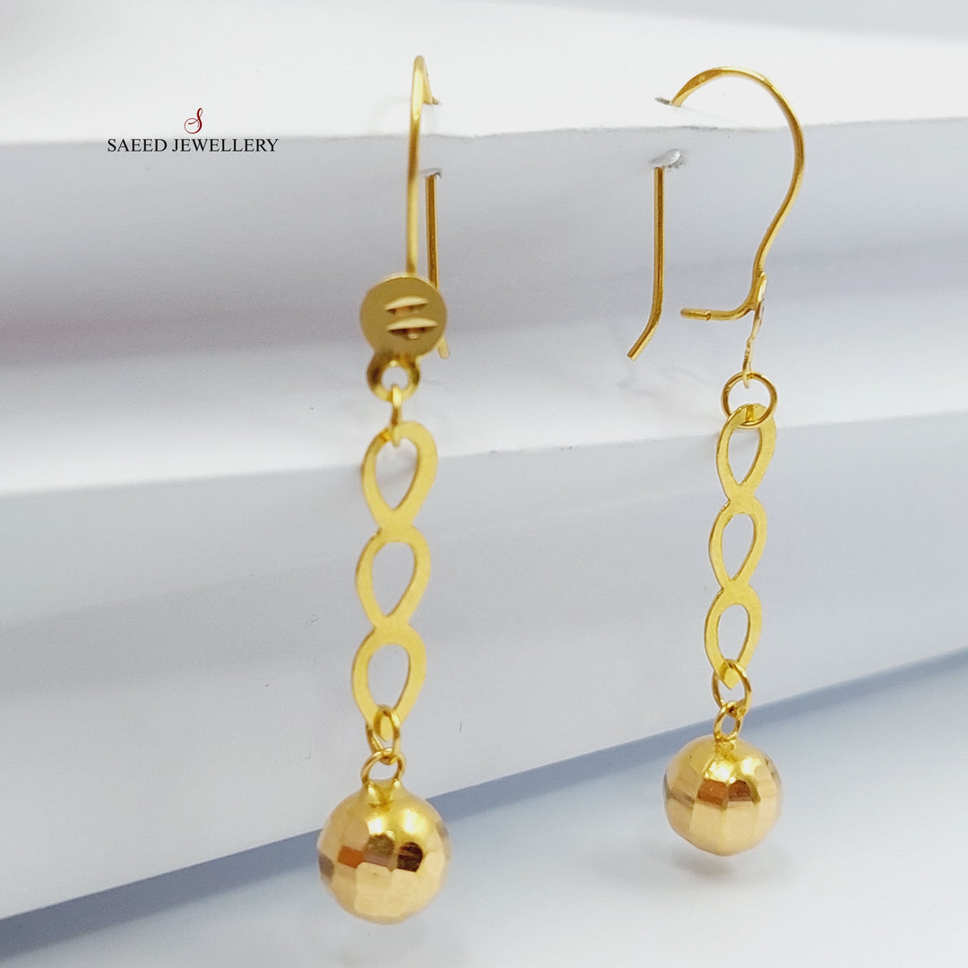 21K Gold Shankle Balls Earrings by Saeed Jewelry - Image 1