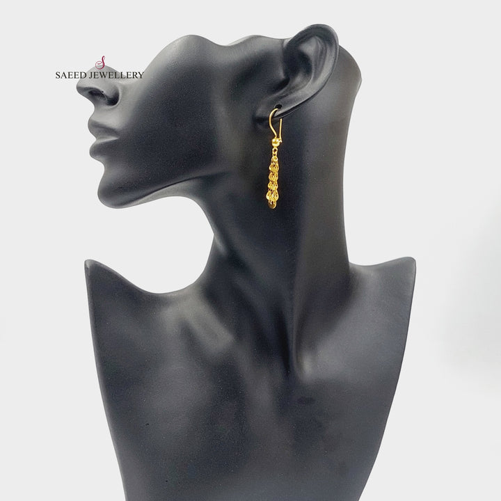 21K Gold Shankle Earrings by Saeed Jewelry - Image 3