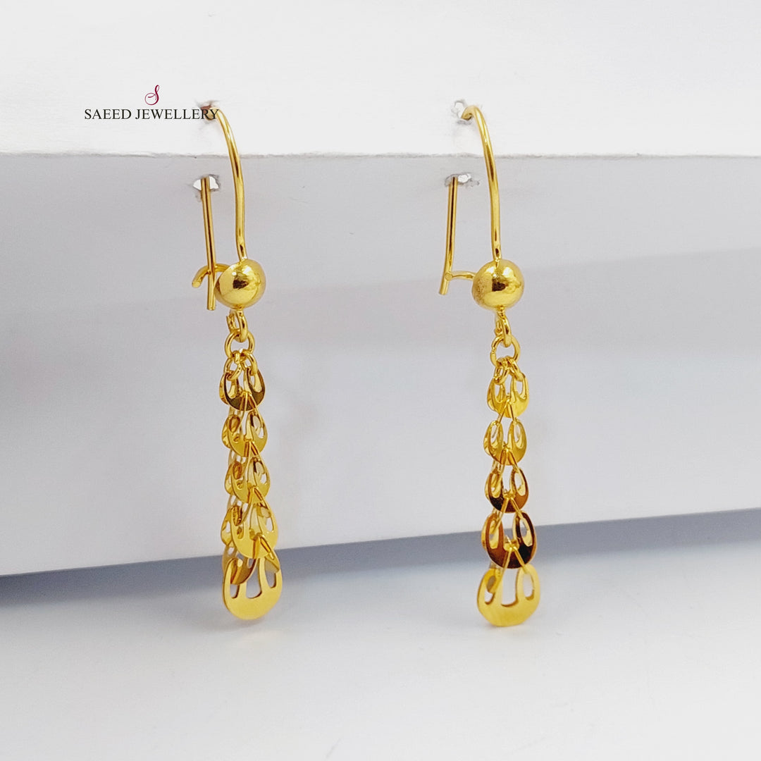 21K Gold Shankle Earrings by Saeed Jewelry - Image 5