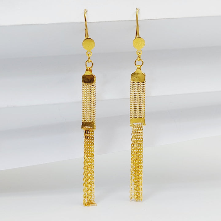 21K Gold Shankle Earrings by Saeed Jewelry - Image 4