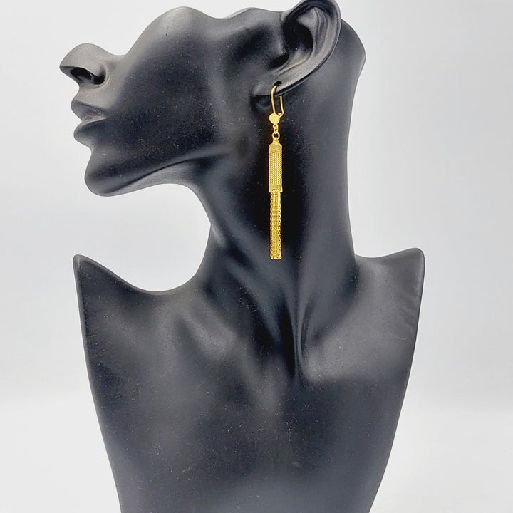 21K Gold Shankle Earrings by Saeed Jewelry - Image 5