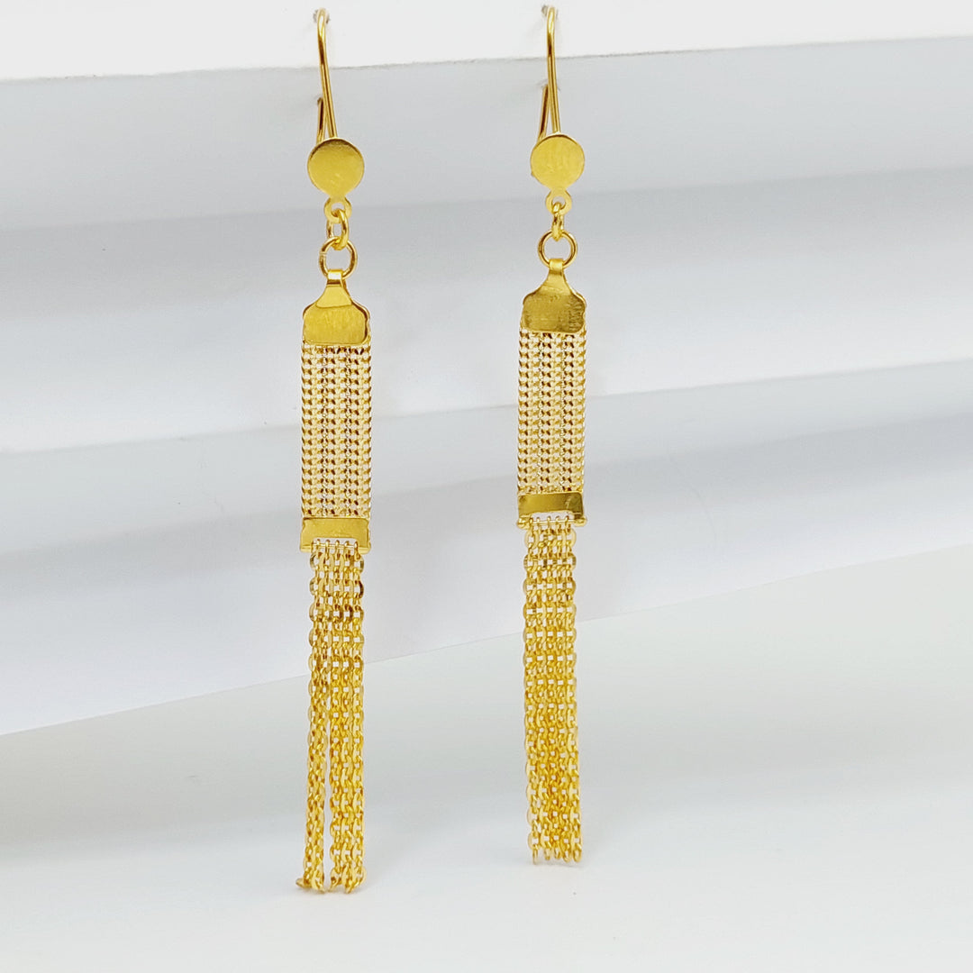 21K Gold Shankle Earrings by Saeed Jewelry - Image 1