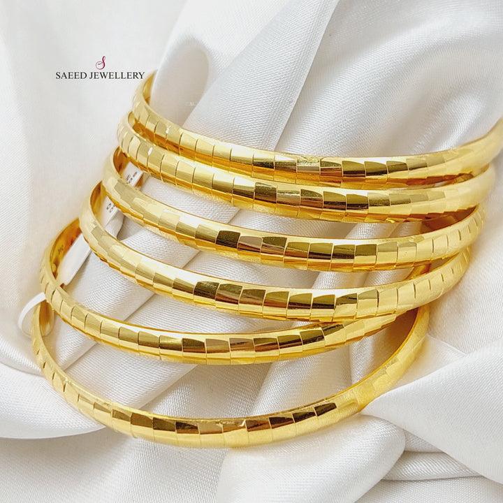 21K Gold Snake Bangle by Saeed Jewelry - Image 4