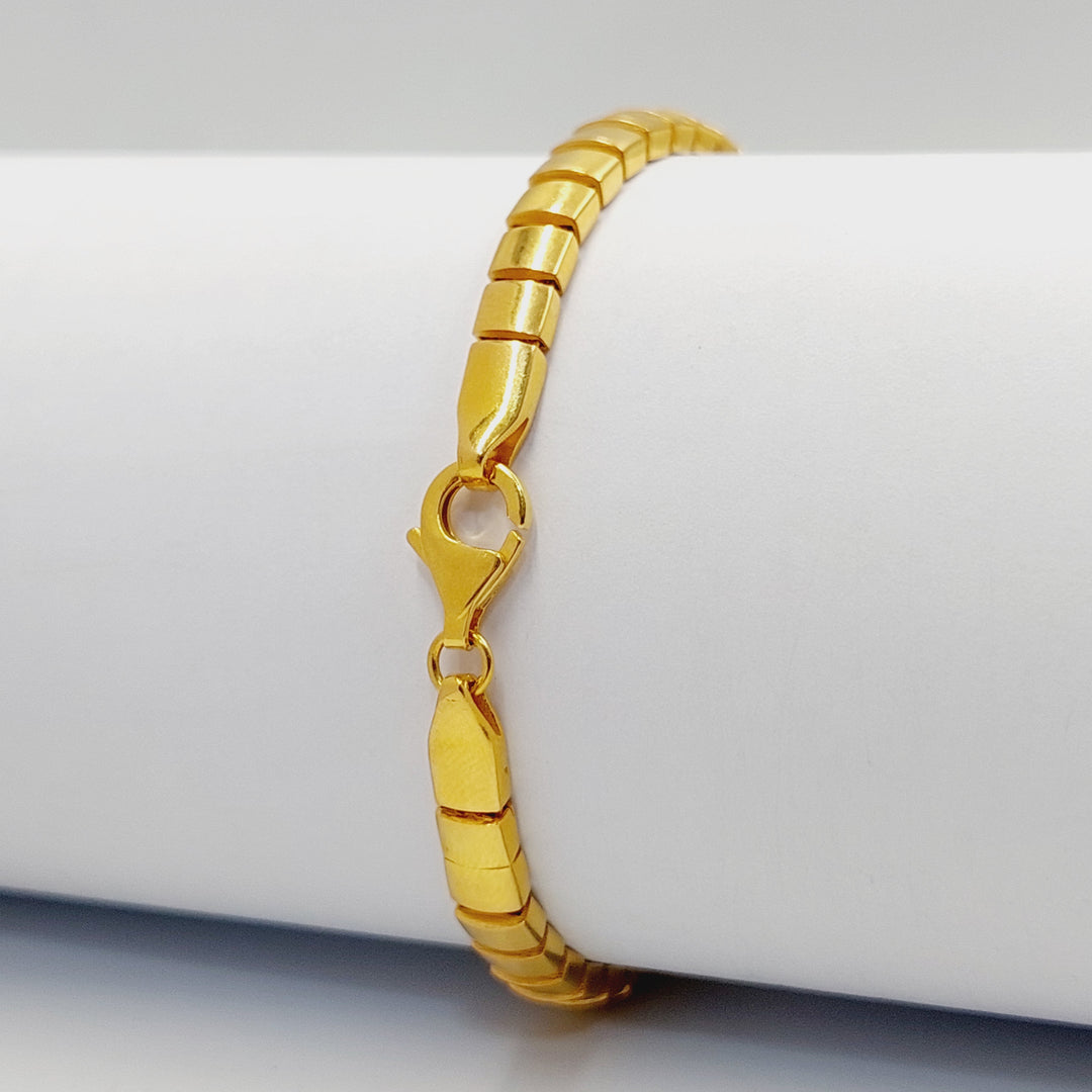 21K Gold Snake Cuban Links Bracelet by Saeed Jewelry - Image 2