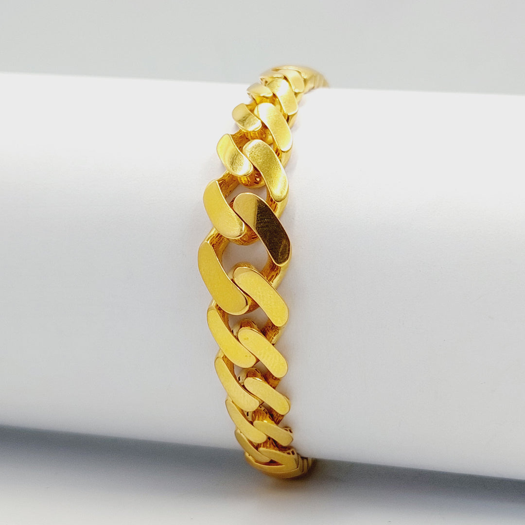 21K Gold Snake Cuban Links Bracelet by Saeed Jewelry - Image 5