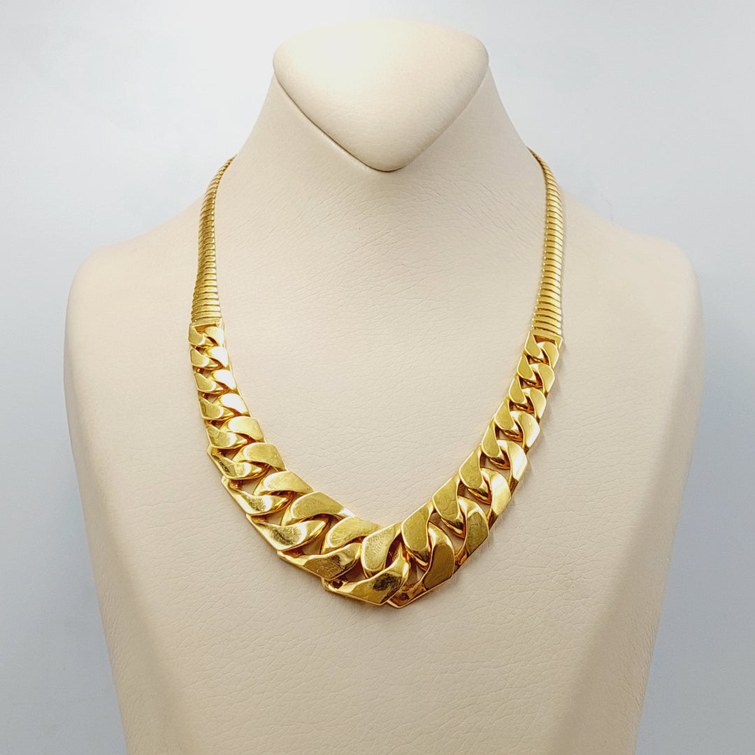 21K Gold Snake Cuban Links Necklace by Saeed Jewelry - Image 1