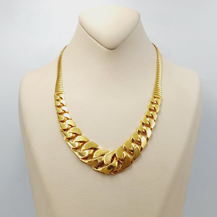21K Gold Snake Cuban Links Necklace by Saeed Jewelry - Image 1