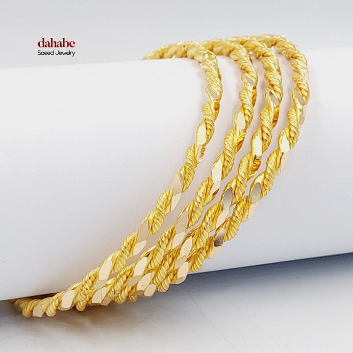 21K Gold Twisted Bangle