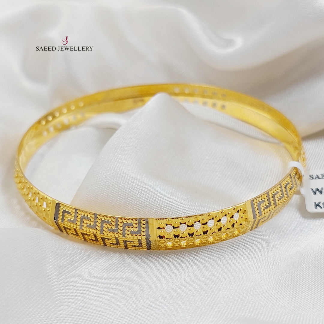 21K Gold Solid Virna Bangle by Saeed Jewelry - Image 2