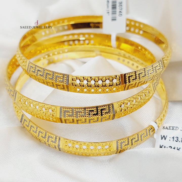 21K Gold Solid Virna Bangle by Saeed Jewelry - Image 5