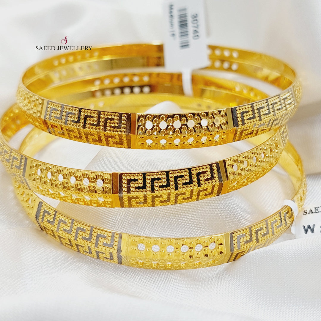 21K Gold Solid Virna Bangle by Saeed Jewelry - Image 1