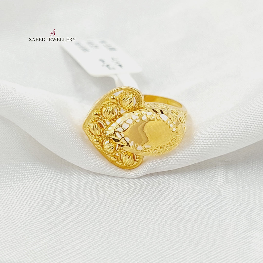 21K Gold Solitaire Ring by Saeed Jewelry - Image 3