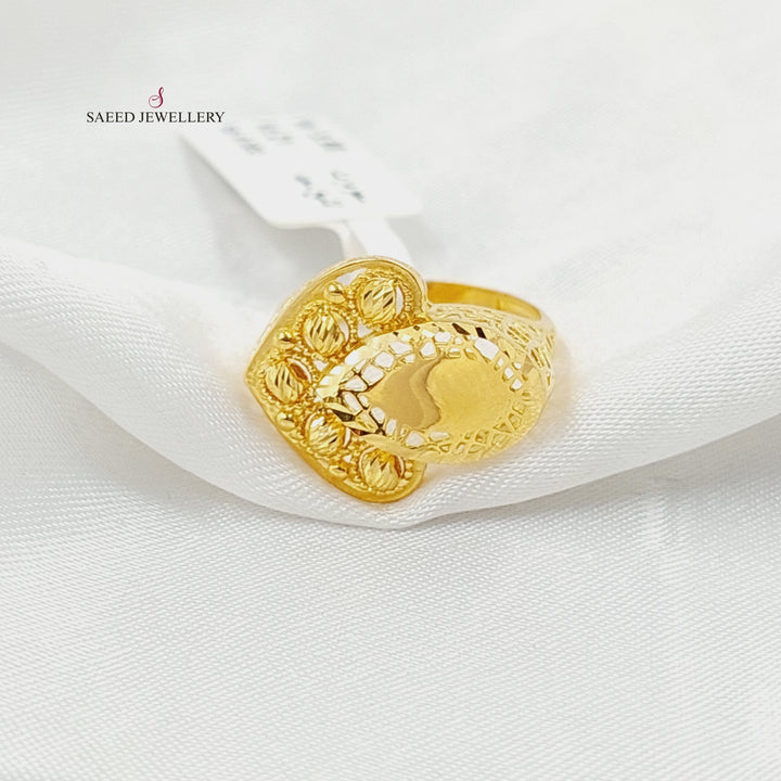 21K Gold Solitaire Ring by Saeed Jewelry - Image 3