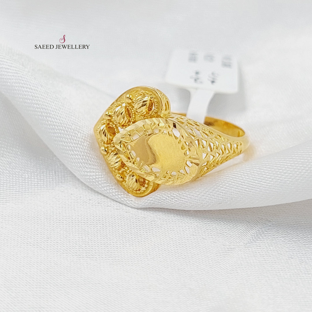 21K Gold Solitaire Ring by Saeed Jewelry - Image 1