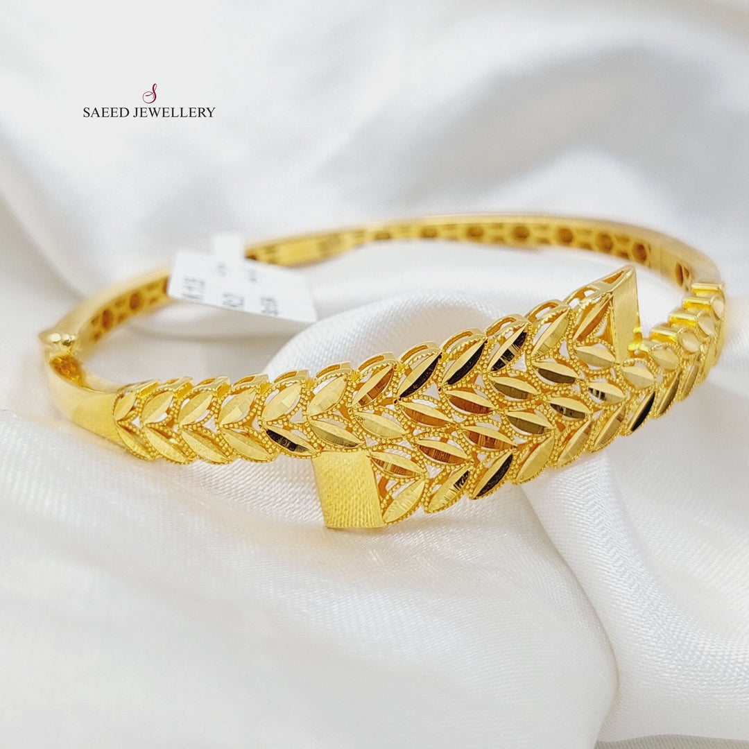 21K Gold Spike Bangle Bracelet by Saeed Jewelry - Image 1