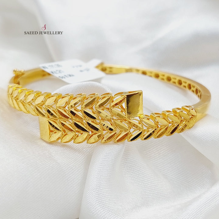 Spike Bangle Bracelet  Made Of 21K Yellow Gold by Saeed Jewelry-29936