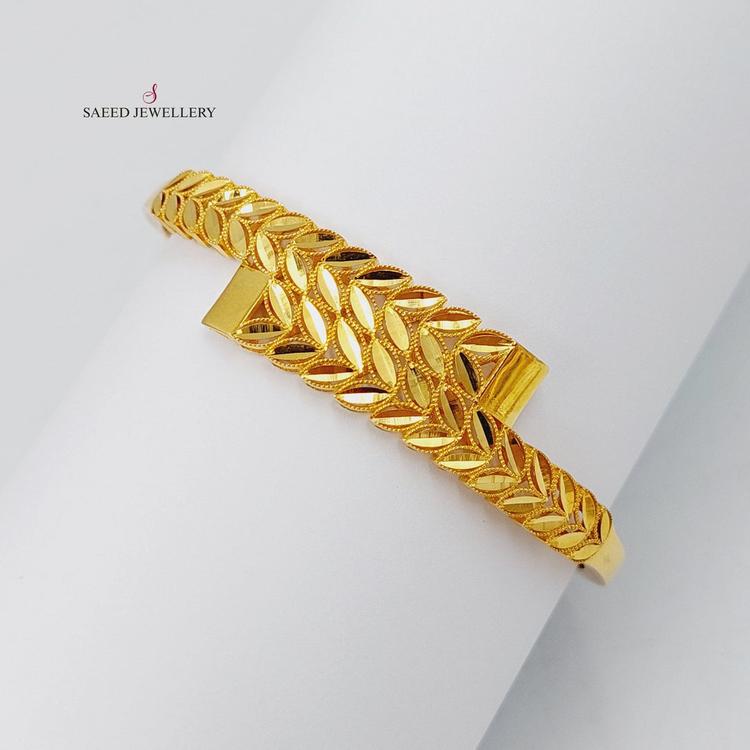 Spike Bangle Bracelet  Made Of 21K Yellow Gold by Saeed Jewelry-29936