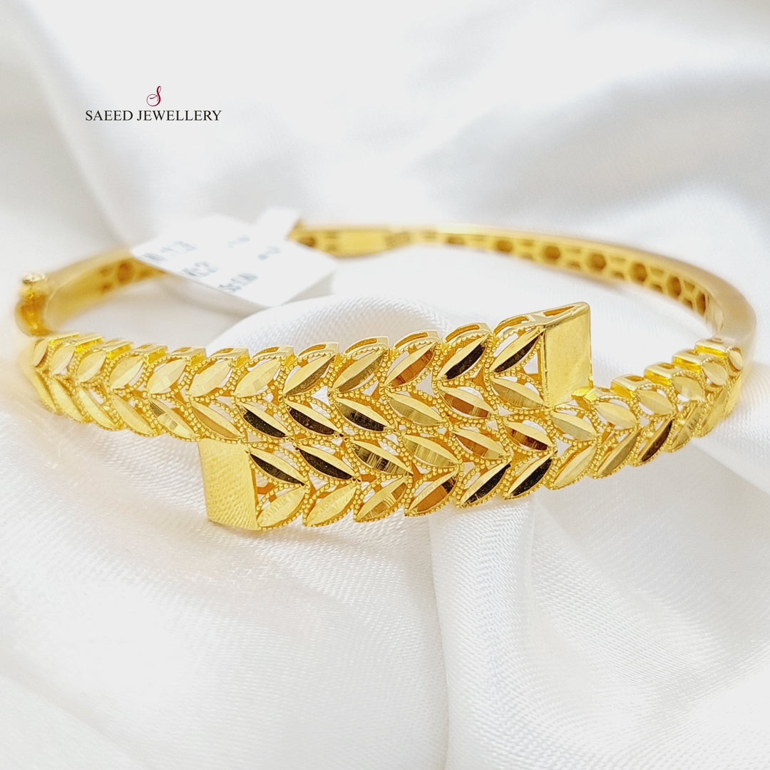 Spike Bangle Bracelet  Made Of 21K Yellow Gold by Saeed Jewelry-29936