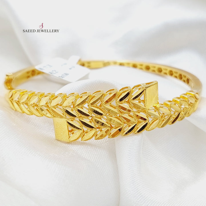 Spike Bangle Bracelet  Made Of 21K Yellow Gold by Saeed Jewelry-29936