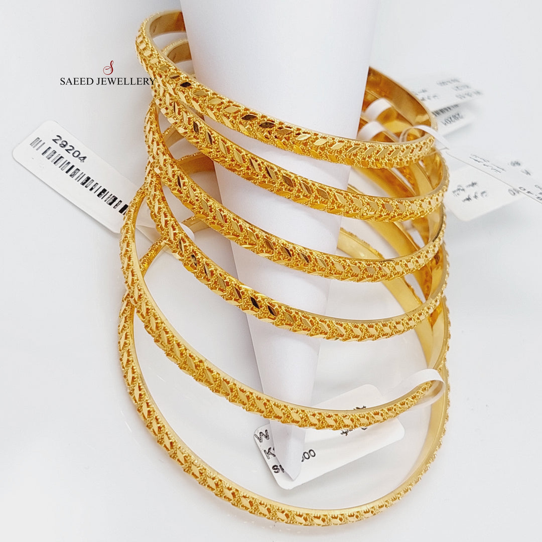 21K Gold Spike Bangle by Saeed Jewelry - Image 6