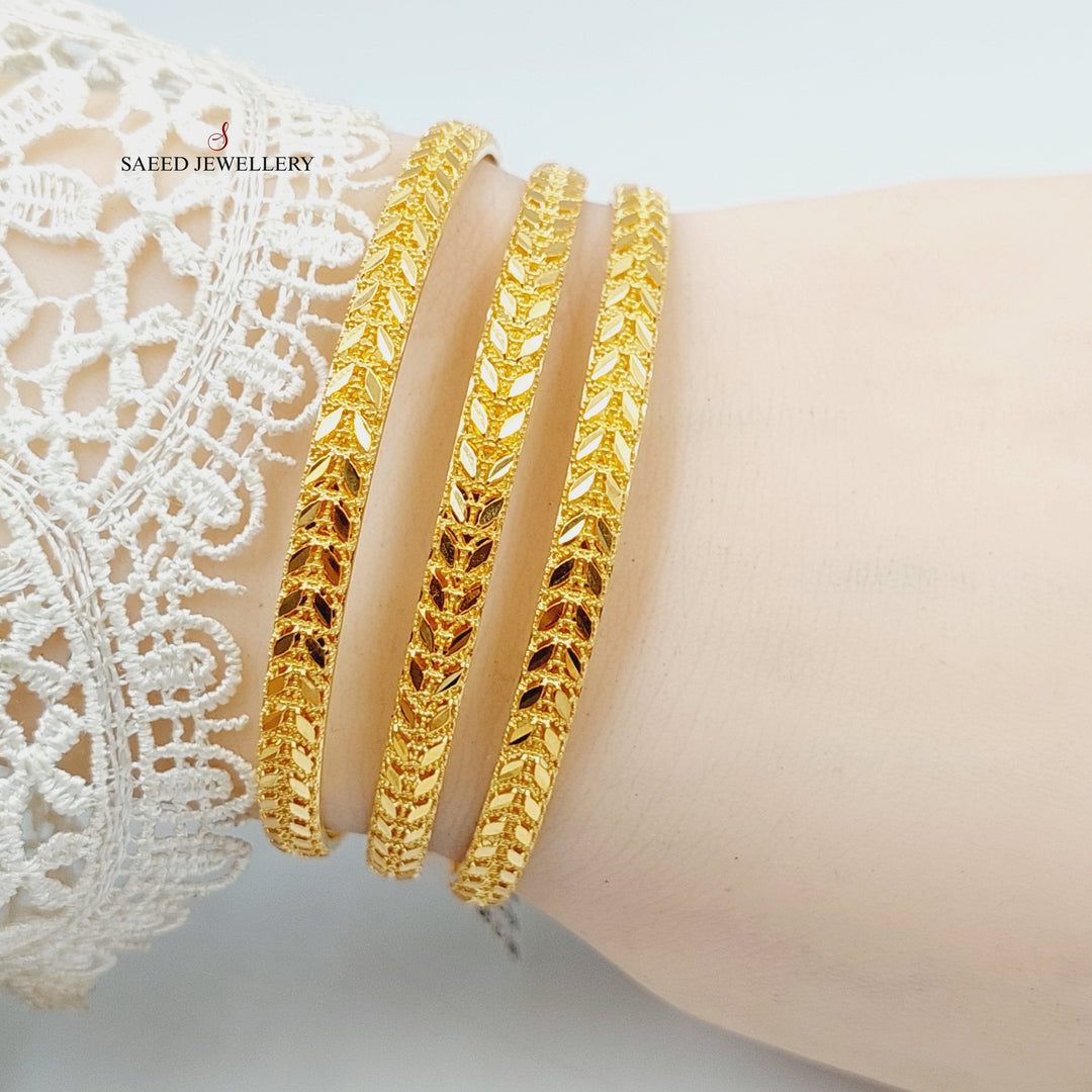 Spike Bangle  Made Of 21K Yellow Gold by Saeed Jewelry-29198