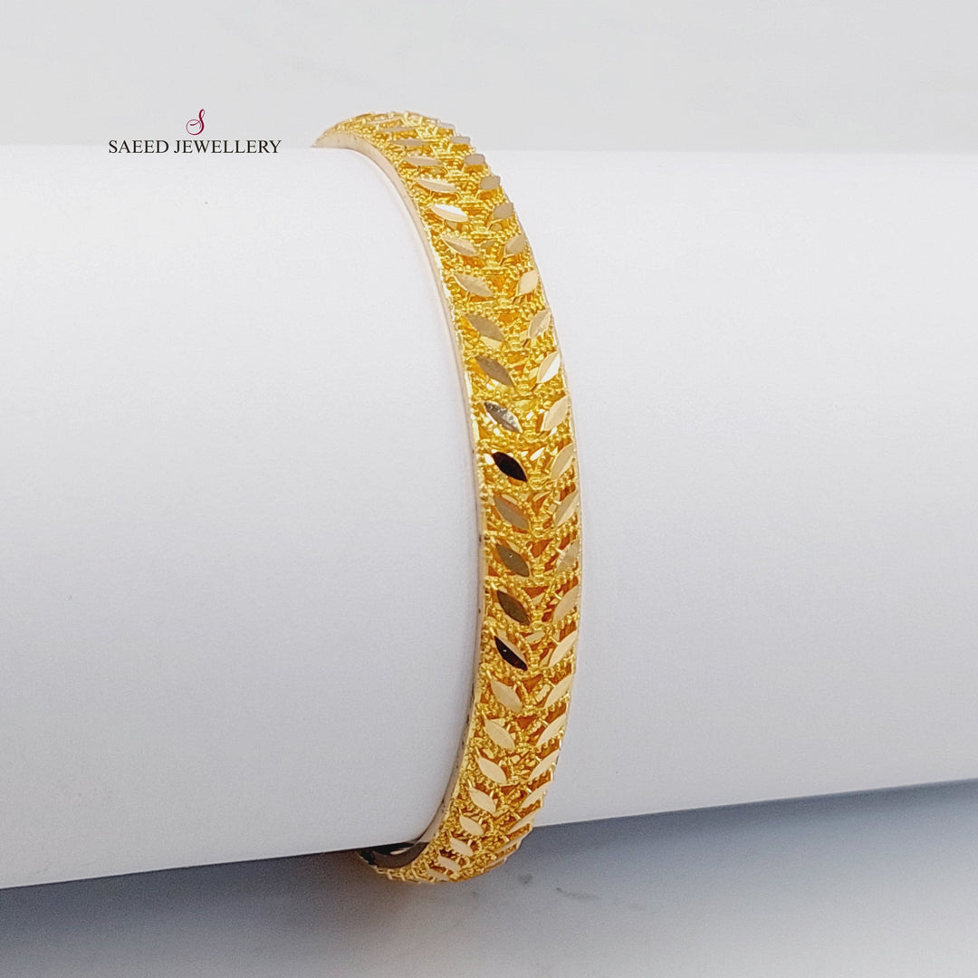 21K Gold Spike Bangle by Saeed Jewelry - Image 2