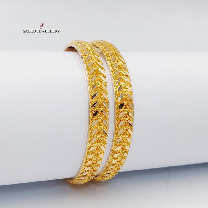 21K Gold Spike Bangle by Saeed Jewelry - Image 3
