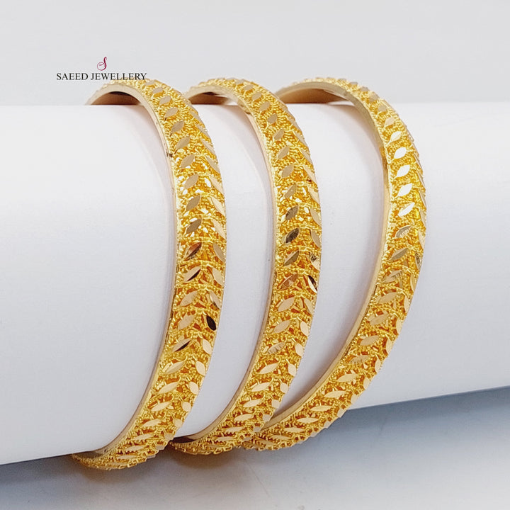 21K Gold Spike Bangle by Saeed Jewelry - Image 5