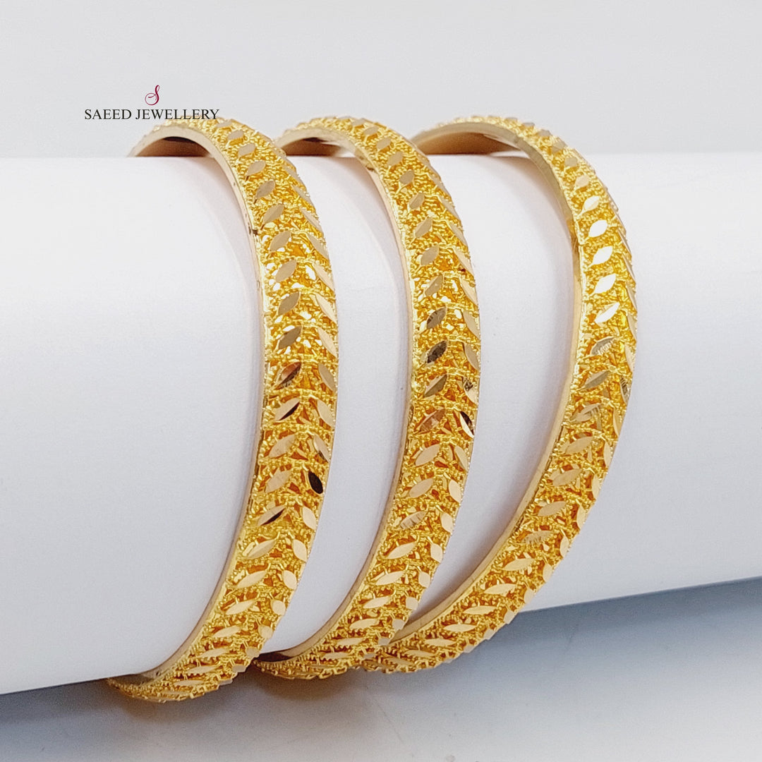 21K Gold Spike Bangle by Saeed Jewelry - Image 4