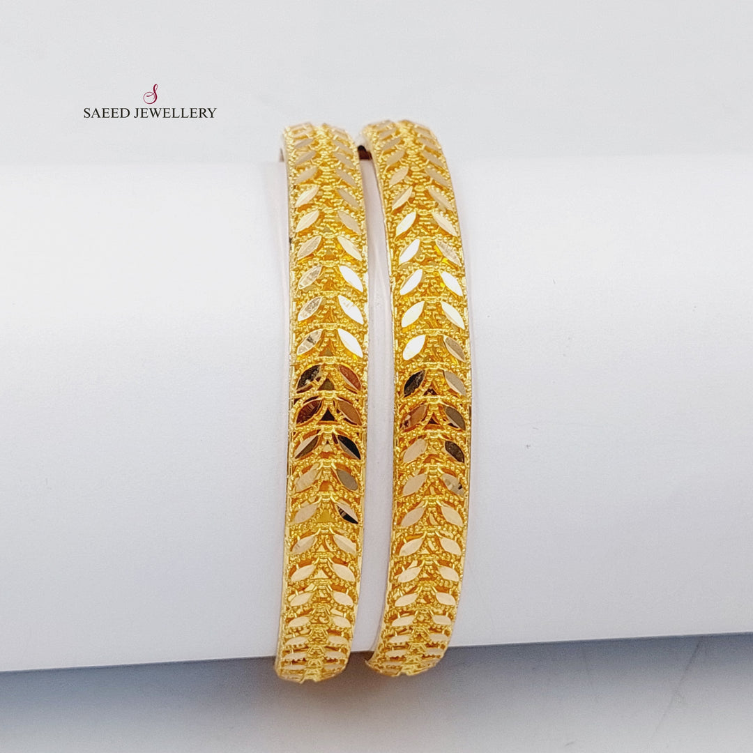 21K Gold Spike Bangle by Saeed Jewelry - Image 7