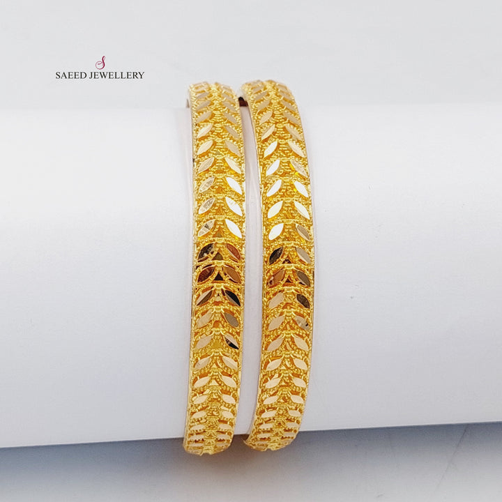 21K Gold Spike Bangle by Saeed Jewelry - Image 7