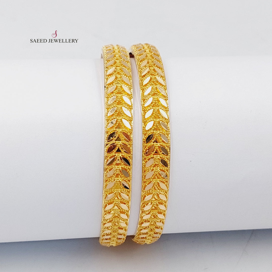 21K Gold Spike Bangle by Saeed Jewelry - Image 8