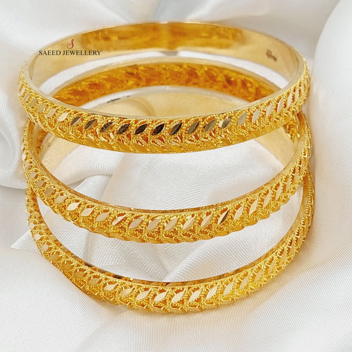 21K Gold Spike Bangle by Saeed Jewelry - Image 6