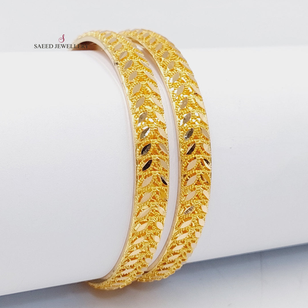 21K Gold Spike Bangle by Saeed Jewelry - Image 1