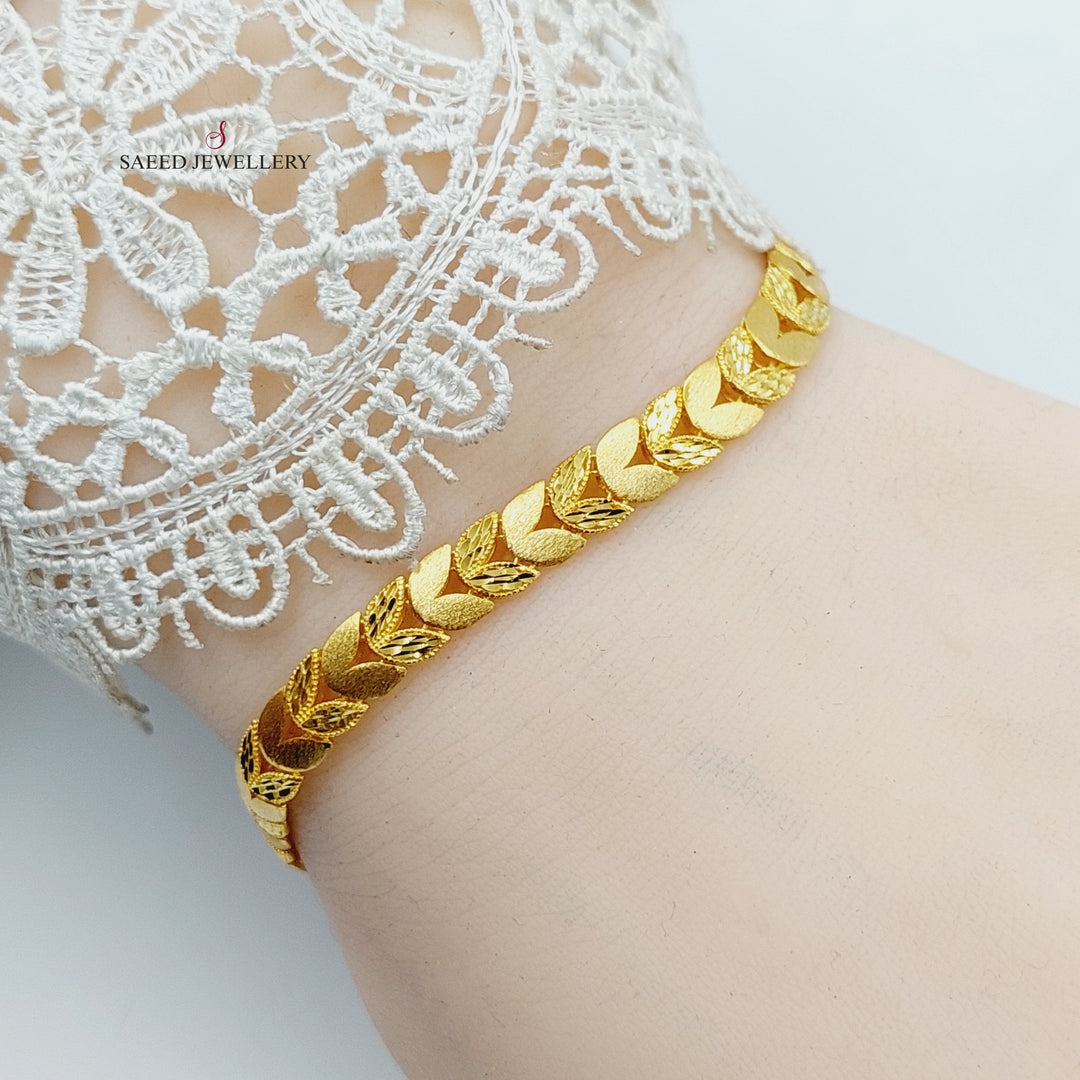 21K Gold Spike Bracelet by Saeed Jewelry - Image 3