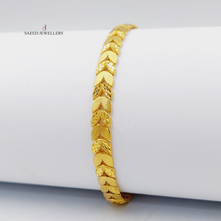 21K Gold Spike Bracelet by Saeed Jewelry - Image 4