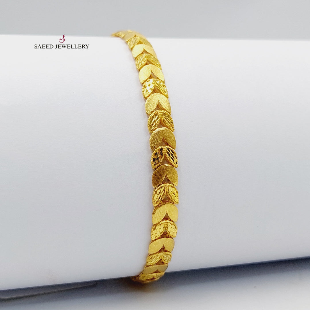 21K Gold Spike Bracelet by Saeed Jewelry - Image 5