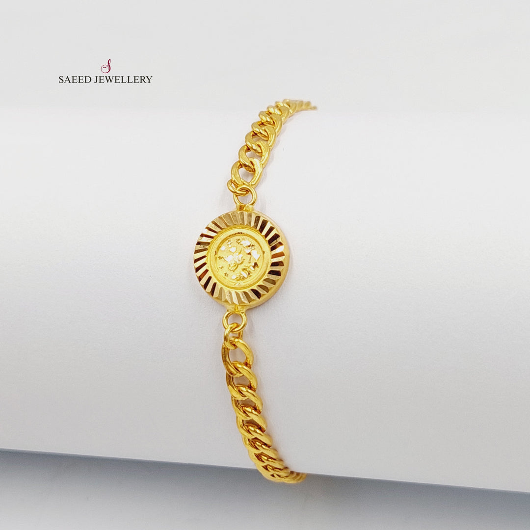 21K Gold Spike Bracelet by Saeed Jewelry - Image 3