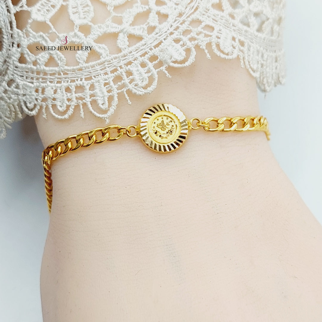 21K Gold Spike Bracelet by Saeed Jewelry - Image 5