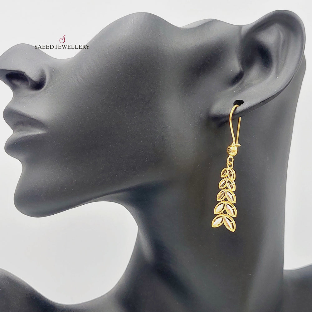 Spike Earrings Made Of 21K Yellow Gold by Saeed Jewelry-27893