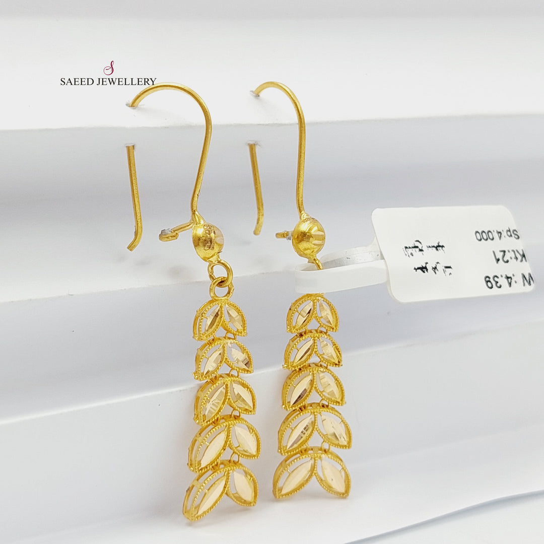 21K Gold Spike Earrings by Saeed Jewelry - Image 4