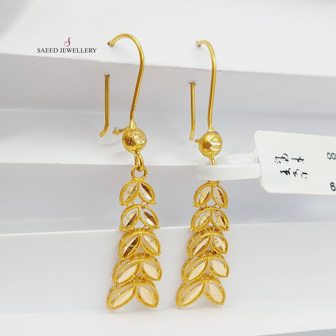 21K Gold Spike Earrings by Saeed Jewelry - Image 3