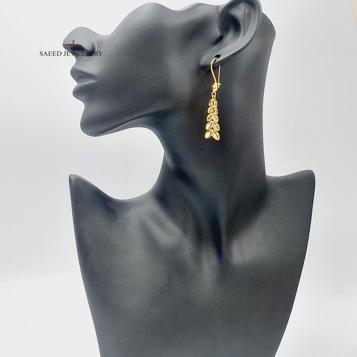 Spike Earrings Made Of 21K Yellow Gold by Saeed Jewelry-27898